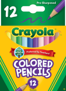Crayola 12 Count Colored Pencils, Short