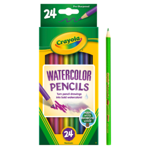 Crayola 24 Count Long Watercolor Colored Pencils
