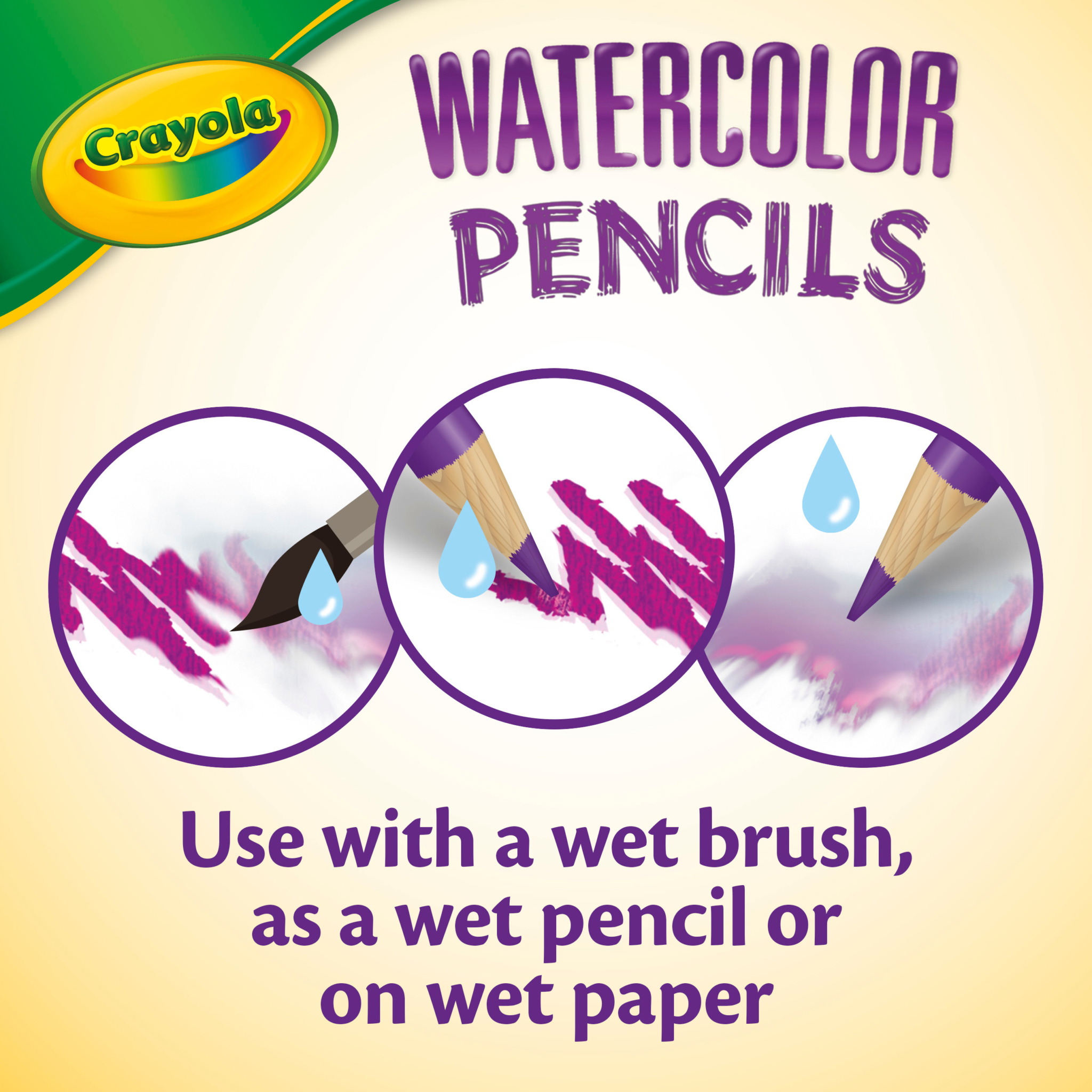 Crayola 24 Count Long Watercolor Colored Pencils