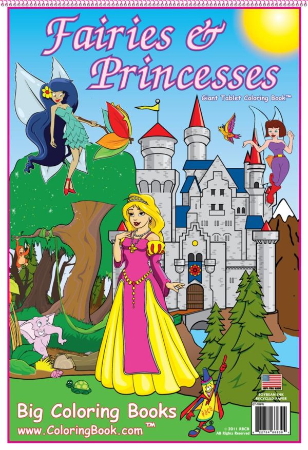 Princecss Faeries Fairies and Princesses Coloring Book 11 x 17