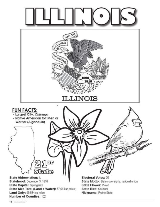 Texas State Coloring Book 8.5 x 11 - Really Big Coloring Books