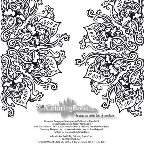 Mandala's 8.5 x 11 - Really Big Coloring Books