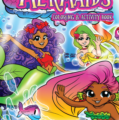 Mermaids Travel Tablet Coloring Book