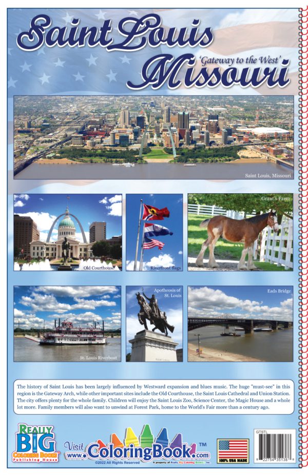 Saint Louis Coloring Book 12 x 18