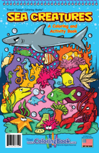 Sea Creatures Travel Tablet Coloring Book
