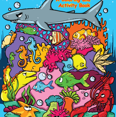 Sea Creatures Travel Tablet Coloring Book