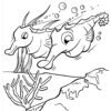 Sea Horses Coloring Page