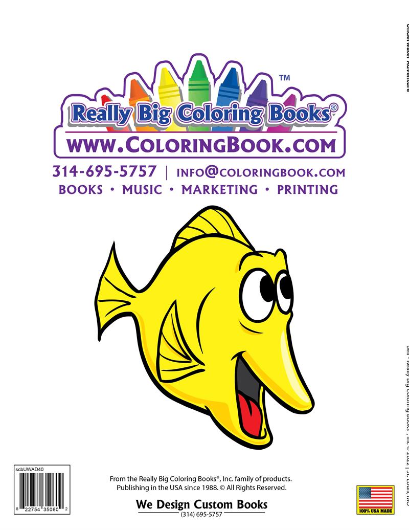 Underwater Adventures Coloring Book Back Cover