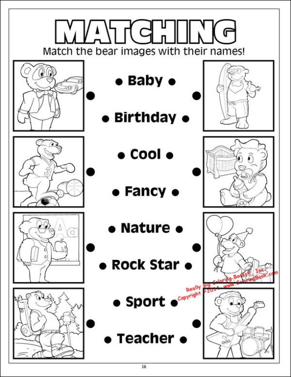 Bears Coloring Book
