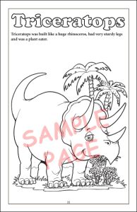 Triceratops Travel Tablet Coloring Page