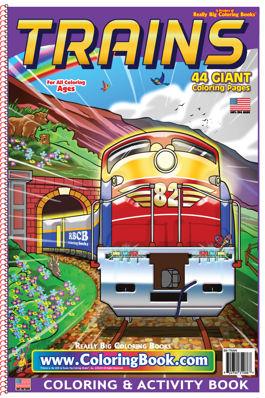 Trains Really Big Coloring Book