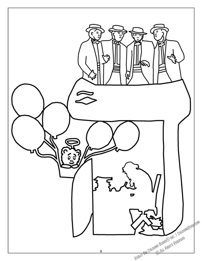Aleph-Bet Coloring Book - History of Papercutting Coloring Page 1