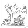Aleph-Bet Coloring Book - History of Papercutting Coloring Page 2