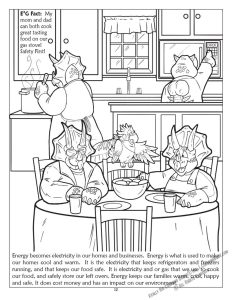 The Everything Energy Gang Coloring Page: Energy Becomes Electricity