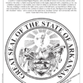 Arkansas State Seal Coloring Page