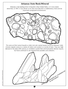 Arkansas State Rock Coloring Page