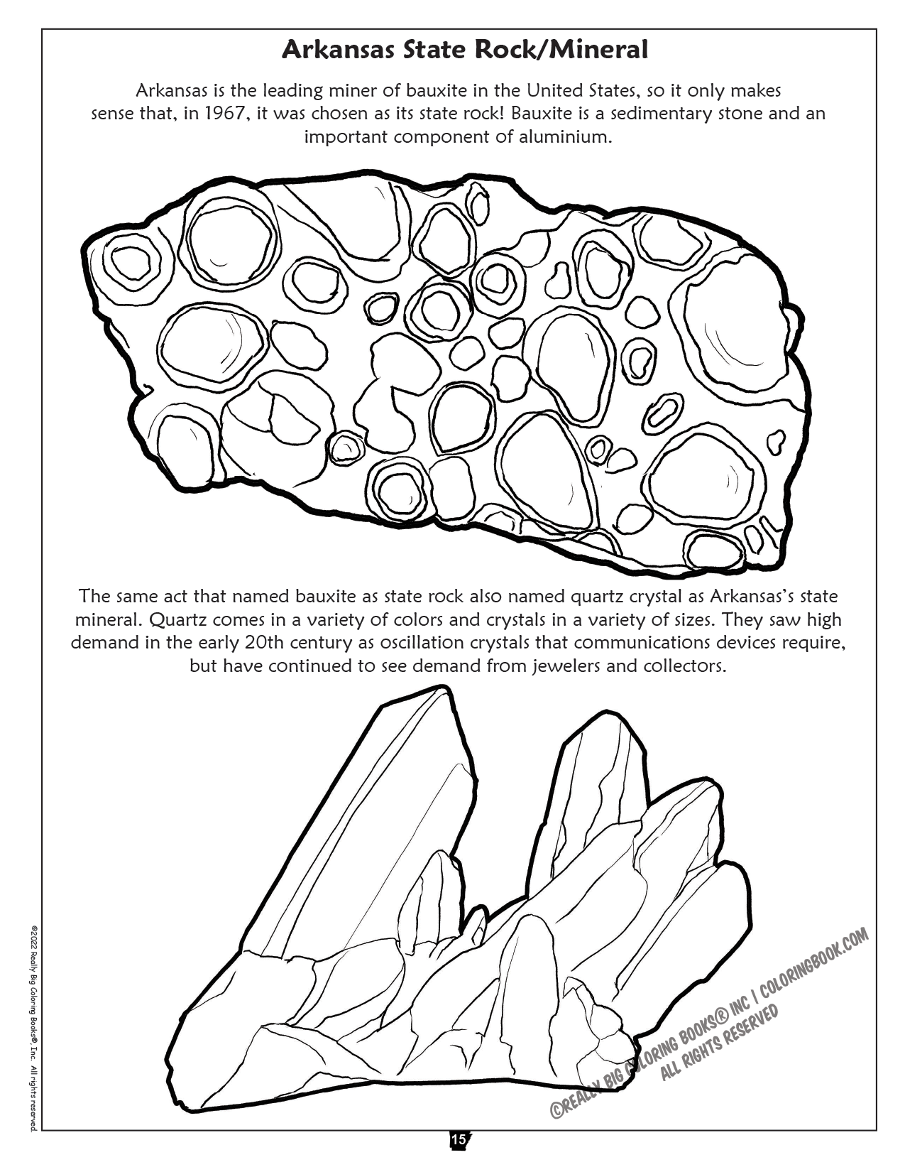 Arkansas State Rock Coloring Page