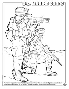 United States Marine Corps Coloring Page