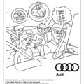 Car Safety with Audi Coloring Page