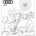 Connect the Dots Audi Coloring Page