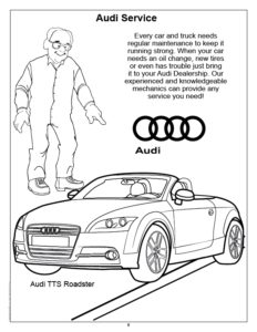 Audi Service Coloring Page