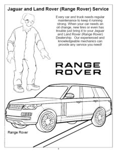 Jaguar Land Rover Service Coloring Page