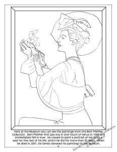 Ava Gardner Museum Coloring Page: Paintings from the Bert Pfeiffer Collection.