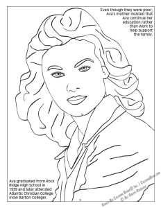 Ava Gardner Museum Coloring Page: Ava Graduated from Rock Ridge High School