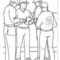 Baseball Imprint Coloring Book: Coaching Coloring Page