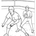 Baseball Imprint Coloring Book: Base Running Coloring Page
