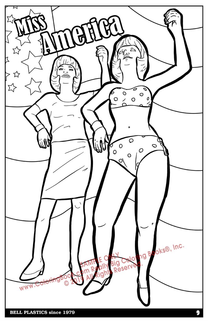 Larger than Life! The Statues of Bell Plastics Coloring Page: Miss America