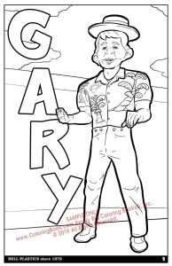 Larger than Life! The Statues of Bell Plastics Coloring Page: Gary