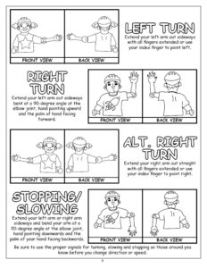 Bike Safety Signals Coloring Page