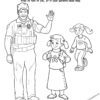 Kid Safety with the Boca Raton Police Department Coloring Page: Police Officer