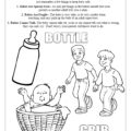 Safety with Baby Coloring Page