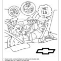 Car Safety with Chevrolet Coloring Page