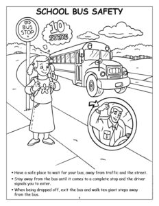 School Bus Safety Coloring Page