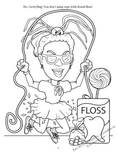 Children's Dental Group Coloring Page: CavityBug Jump Rope