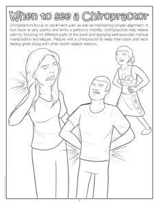 When to see a Chiropractor Coloring Page