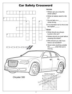 Chrysler Crossword Puzzle Coloring Page