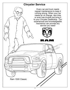Chrysler Service Coloring Page