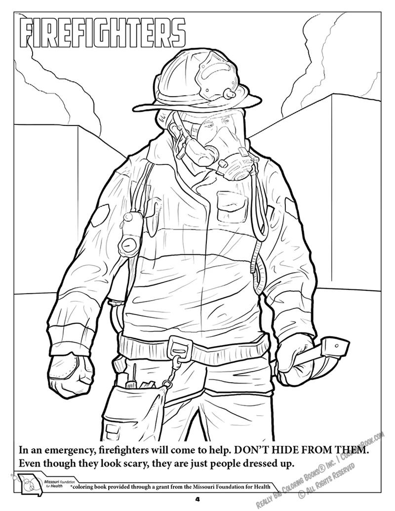 City of St. Louis Fire Department Coloring Page: Firefighters