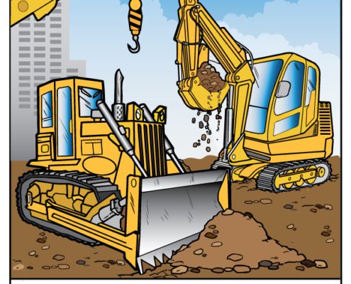 Construction Imprint Coloring Book