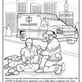 Emergency Help and First Responders Coloring Page