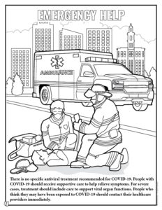 Emergency Help and First Responders Coloring Page