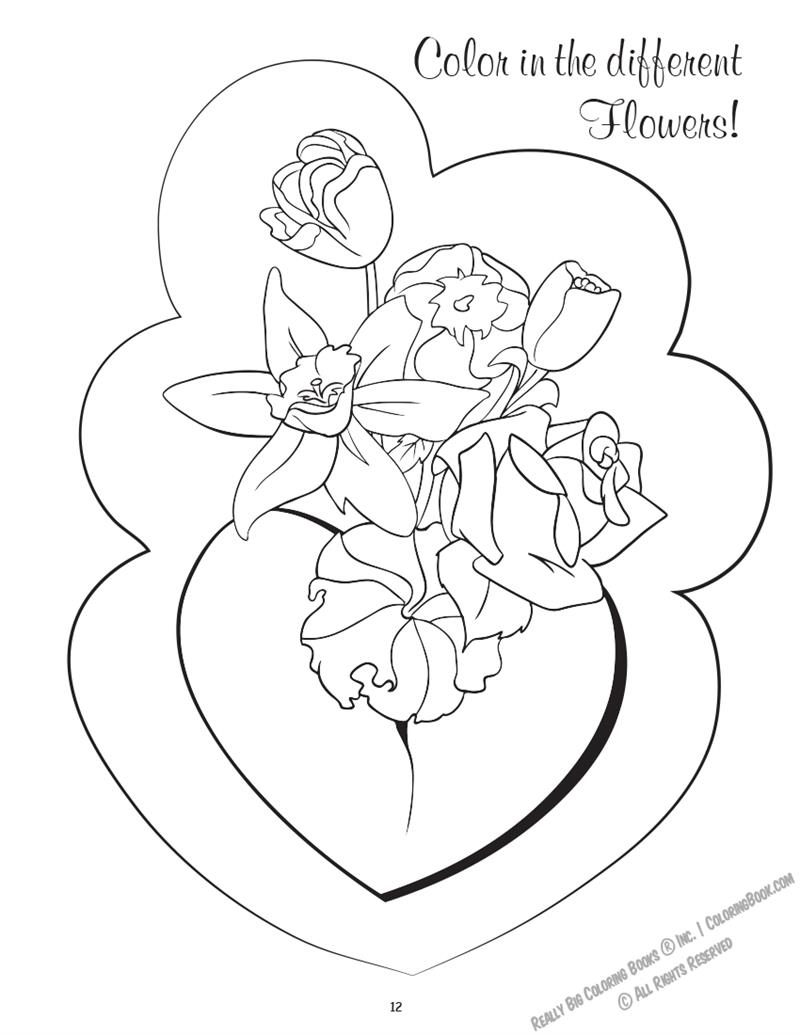 Andrea and Jason Wedding Coloring Page: Color the Flowers