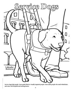 Service Dogs Coloring Page