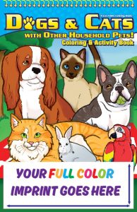 Dogs and Cats Tablet Imprint Coloring Book
