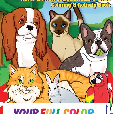 Dogs and Cats Tablet Imprint Coloring Book