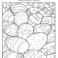 Dying Easter Eggs Coloring Page